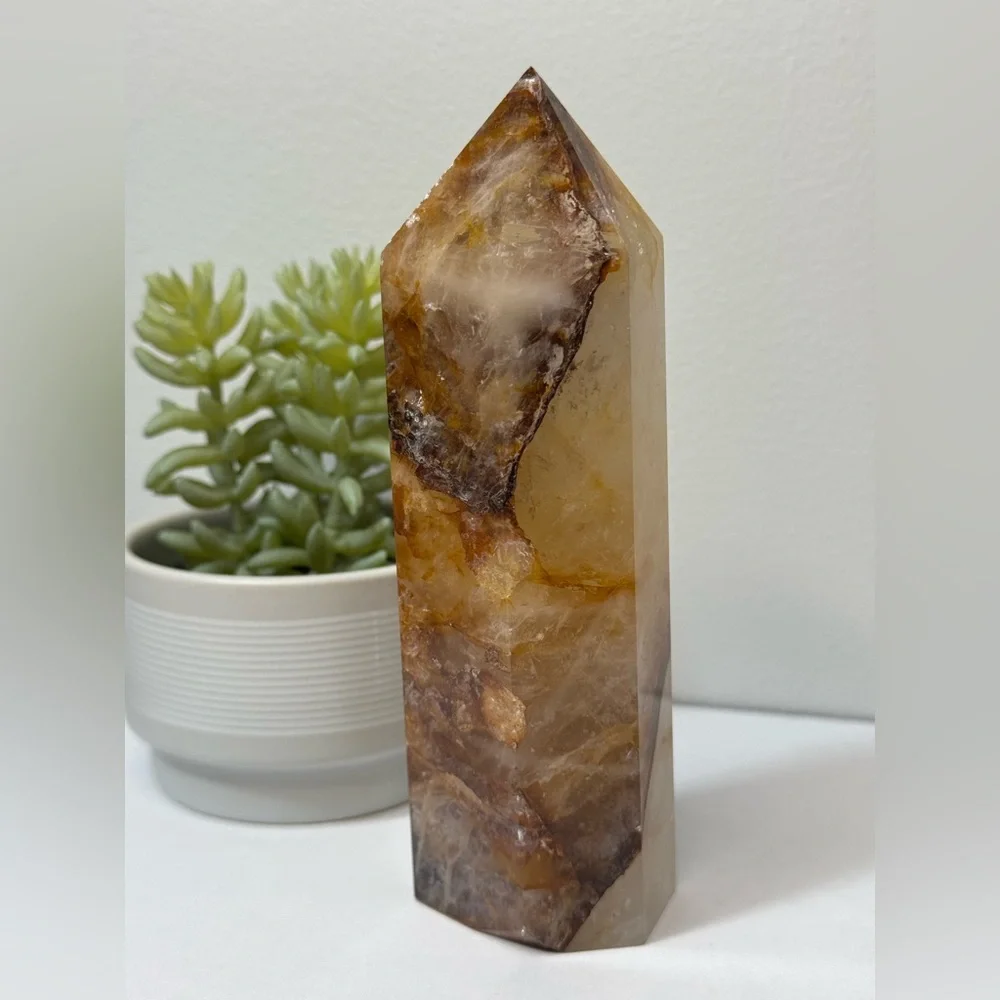 Golden Healer Quartz Crystal Tower